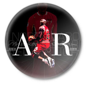 Значок с принтом Michael Jordan в Петрозаводске,  металл | круглая форма, металлическая застежка в виде булавки | Тематика изображения на принте: basket | basketball | michael jordan | баскет | баскетбол | майкл джордан