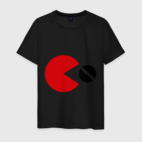 Мужская футболка хлопок с принтом Pacman (2) в Петрозаводске, 100% хлопок | прямой крой, круглый вырез горловины, длина до линии бедер, слегка спущенное плечо. | pack man | packman | денди | игры на денди | пакман