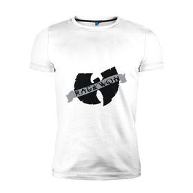 Мужская футболка премиум с принтом Raekwon - Wu-Tang Clan в Петрозаводске, 92% хлопок, 8% лайкра | приталенный силуэт, круглый вырез ворота, длина до линии бедра, короткий рукав | gangsta | gansta | hip | hip hop | hop | rap | реп | рэп | рэпчина | хип | хип хоп | хоп