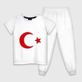 Детская пижама хлопок с принтом Турция в Петрозаводске, 100% хлопок |  брюки и футболка прямого кроя, без карманов, на брюках мягкая резинка на поясе и по низу штанин
 | Тематика изображения на принте: turkey | полумесяц | турция | флаги