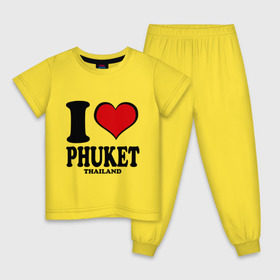 Детская пижама хлопок с принтом I love Phuket в Петрозаводске, 100% хлопок |  брюки и футболка прямого кроя, без карманов, на брюках мягкая резинка на поясе и по низу штанин
 | Тематика изображения на принте: слон