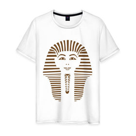 Мужская футболка хлопок с принтом Natural King в Петрозаводске, 100% хлопок | прямой крой, круглый вырез горловины, длина до линии бедер, слегка спущенное плечо. | Тематика изображения на принте: egypt | египет | египетские пирамиды | желтое море | нил | пирамиды | фараон | хургада