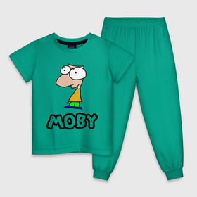 Детская пижама хлопок с принтом Moby в Петрозаводске, 100% хлопок |  брюки и футболка прямого кроя, без карманов, на брюках мягкая резинка на поясе и по низу штанин
 | dj | moby | диджей | певцы | прикольные