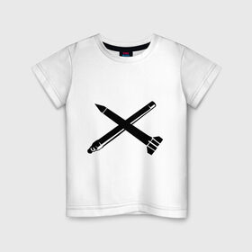 Детская футболка хлопок с принтом Зенитно ракетных войск в Петрозаводске, 100% хлопок | круглый вырез горловины, полуприлегающий силуэт, длина до линии бедер | Тематика изображения на принте: 
