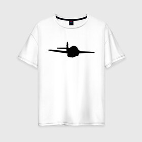 Женская футболка хлопок Oversize с принтом Авиация (3) в Петрозаводске, 100% хлопок | свободный крой, круглый ворот, спущенный рукав, длина до линии бедер
 | авиаторы | авиация | армейские | армия | ввс | военно | военные подразделения | воздушные | россия | самолет | силы