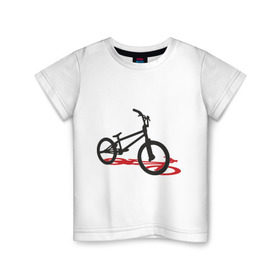 Детская футболка хлопок с принтом BMX 1 в Петрозаводске, 100% хлопок | круглый вырез горловины, полуприлегающий силуэт, длина до линии бедер | bmx | велик | вело | велогонки | велорейсинг | велосипед | спортивный велосипед | фрирайд | эктрим