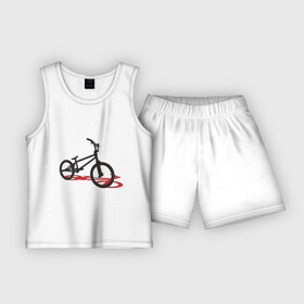 Детская пижама с шортами хлопок с принтом BMX 1 в Петрозаводске,  |  | bmx | велик | вело | велогонки | велорейсинг | велосипед | спортивный велосипед | фрирайд | эктрим