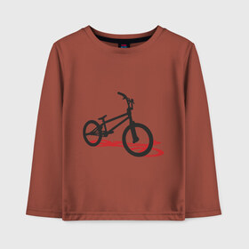 Детский лонгслив хлопок с принтом BMX 1 в Петрозаводске, 100% хлопок | круглый вырез горловины, полуприлегающий силуэт, длина до линии бедер | bmx | велик | вело | велогонки | велорейсинг | велосипед | спортивный велосипед | фрирайд | эктрим