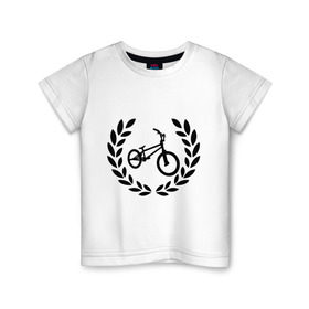 Детская футболка хлопок с принтом BMX 2 в Петрозаводске, 100% хлопок | круглый вырез горловины, полуприлегающий силуэт, длина до линии бедер | bmx | велик | вело | велогонки | велорейсинг | велосипед | спортивный велосипед | фрирайд | эктрим