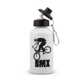 Бутылка спортивная с принтом BMX 3 в Петрозаводске, металл | емкость — 500 мл, в комплекте две пластиковые крышки и карабин для крепления | bmx | free style | бмэкс | велик | вело | велосипедист | фристайл | экстрим | экстримальный
