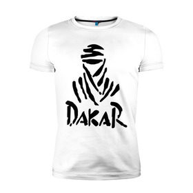 Мужская футболка премиум с принтом Rally Dakar в Петрозаводске, 92% хлопок, 8% лайкра | приталенный силуэт, круглый вырез ворота, длина до линии бедра, короткий рукав | rally dakar | авто | авто2012 | автогонки | гонки | ралли | ралли дакар