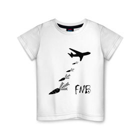 Детская футболка хлопок с принтом Еда вместо бомб в Петрозаводске, 100% хлопок | круглый вырез горловины, полуприлегающий силуэт, длина до линии бедер | бомбы | еда | морковки | самолет