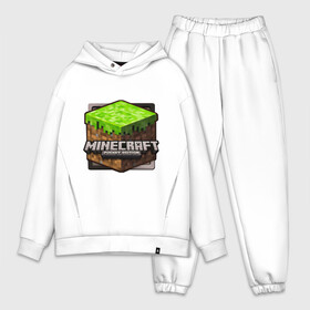Мужской костюм хлопок OVERSIZE с принтом Minecraft logo в Петрозаводске,  |  | creeper | mine craft | minecraft | майнкрафт | шахта