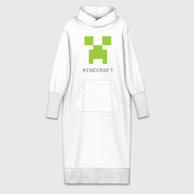 Платье удлиненное хлопок с принтом Minecraft logo grey в Петрозаводске,  |  | крипер