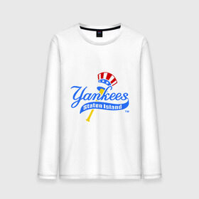 Мужской лонгслив хлопок с принтом NY Yankees byta в Петрозаводске, 100% хлопок |  | Тематика изображения на принте: baseball | major league basebal | mlb | ny | staten island | yankees | америка | бейсбол | бита | главная лига бейсбола | нью йорк янкиз | статен айленд | сша | янки