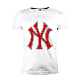 Мужская футболка премиум с принтом NY Yankees red в Петрозаводске, 92% хлопок, 8% лайкра | приталенный силуэт, круглый вырез ворота, длина до линии бедра, короткий рукав | baseball | major league basebal | mlb | ny | staten island | yankees | америка | бейсбол | бита | главная лига бейсбола | нью йорк янкиз | статен айленд | сша | янки