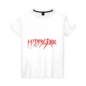 Женская футболка хлопок с принтом My Dying Bride logo в Петрозаводске, 100% хлопок | прямой крой, круглый вырез горловины, длина до линии бедер, слегка спущенное плечо | Тематика изображения на принте: bandmy | metal