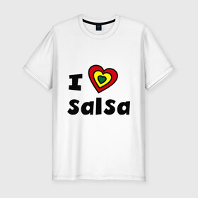 Мужская футболка премиум с принтом Я люблю сальсу в Петрозаводске, 92% хлопок, 8% лайкра | приталенный силуэт, круглый вырез ворота, длина до линии бедра, короткий рукав | bachata | i love | i love salsa | lambada | latina | salsa | бачата | ламбада | латина | латиноамериканская музыка | латиноамериканские танцы | сальса | танго | танец | танцы | ча ча ча | я люблю | я люблю сальсу