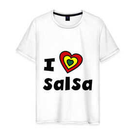 Мужская футболка хлопок с принтом Я люблю сальсу в Петрозаводске, 100% хлопок | прямой крой, круглый вырез горловины, длина до линии бедер, слегка спущенное плечо. | bachata | i love | i love salsa | lambada | latina | salsa | бачата | ламбада | латина | латиноамериканская музыка | латиноамериканские танцы | сальса | танго | танец | танцы | ча ча ча | я люблю | я люблю сальсу