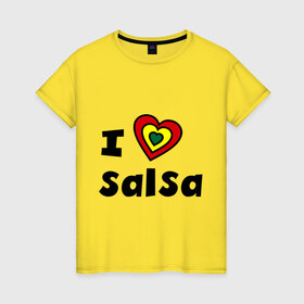 Женская футболка хлопок с принтом Я люблю сальсу в Петрозаводске, 100% хлопок | прямой крой, круглый вырез горловины, длина до линии бедер, слегка спущенное плечо | bachata | i love | i love salsa | lambada | latina | salsa | бачата | ламбада | латина | латиноамериканская музыка | латиноамериканские танцы | сальса | танго | танец | танцы | ча ча ча | я люблю | я люблю сальсу