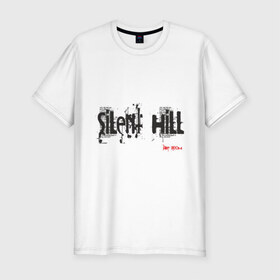 Мужская футболка премиум с принтом Sillent Hill в Петрозаводске, 92% хлопок, 8% лайкра | приталенный силуэт, круглый вырез ворота, длина до линии бедра, короткий рукав | silent hill | сайлент хил | сайлент хилл | ужастики | ужасы