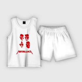 Детская пижама с шортами хлопок с принтом Metallica kvartet в Петрозаводске,  |  | металлика