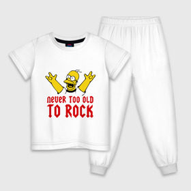 Детская пижама хлопок с принтом Simpson Rock в Петрозаводске, 100% хлопок |  брюки и футболка прямого кроя, без карманов, на брюках мягкая резинка на поясе и по низу штанин
 | гомер