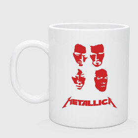 Кружка с принтом Metallica kvartet (5) в Петрозаводске, керамика | объем — 330 мл, диаметр — 80 мм. Принт наносится на бока кружки, можно сделать два разных изображения | металлика