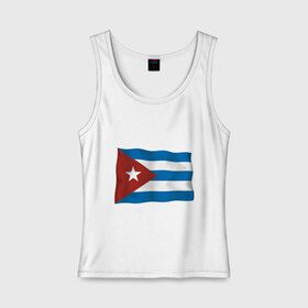 Женская майка хлопок с принтом Куба флаг в Петрозаводске, 95% хлопок, 5% эластан |  | Тематика изображения на принте: cuba | куба | куба афиша | кубинский флаг | республика куба | флаг | флаг кубы | флаги
