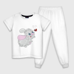 Детская пижама хлопок с принтом Детская забава в Петрозаводске, 100% хлопок |  брюки и футболка прямого кроя, без карманов, на брюках мягкая резинка на поясе и по низу штанин
 | бабочка