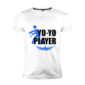 Мужская футболка премиум с принтом Aero yo(2) в Петрозаводске, 92% хлопок, 8% лайкра | приталенный силуэт, круглый вырез ворота, длина до линии бедра, короткий рукав | aero yo | yo yo | yo yo player | игрушка йо йо | йо йо
