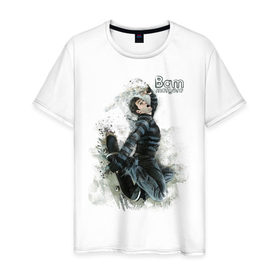 Мужская футболка хлопок с принтом Bam Margera в Петрозаводске, 100% хлопок | прямой крой, круглый вырез горловины, длина до линии бедер, слегка спущенное плечо. | 
