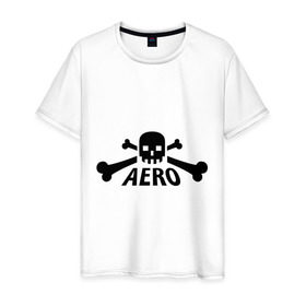 Мужская футболка хлопок с принтом Aero yo(1) в Петрозаводске, 100% хлопок | прямой крой, круглый вырез горловины, длина до линии бедер, слегка спущенное плечо. | 