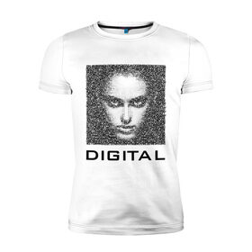 Мужская футболка премиум с принтом Digital в Петрозаводске, 92% хлопок, 8% лайкра | приталенный силуэт, круглый вырез ворота, длина до линии бедра, короткий рукав | 