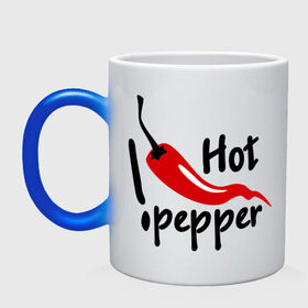 Кружка хамелеон с принтом горячий pepper в Петрозаводске, керамика | меняет цвет при нагревании, емкость 330 мл | hot | pepper | горячий | жгучий | ковбой | ловелас | мачо | парень | перец | перчик | страстный | страсть