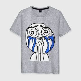 Мужская футболка хлопок с принтом Милый парень (мем) в Петрозаводске, 100% хлопок | прямой крой, круглый вырез горловины, длина до линии бедер, слегка спущенное плечо. | mem | интернет мем | интернет приколы | лицо | мем | милый парень | рисунок | рожа