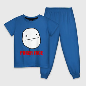Детская пижама хлопок с принтом Poker Face (mem) в Петрозаводске, 100% хлопок |  брюки и футболка прямого кроя, без карманов, на брюках мягкая резинка на поясе и по низу штанин
 | pokerface