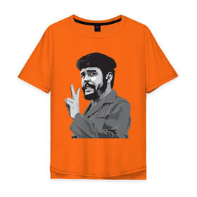 Мужская футболка хлопок Oversize с принтом Peace Che Guevara в Петрозаводске, 100% хлопок | свободный крой, круглый ворот, “спинка” длиннее передней части | Тематика изображения на принте: че гевара
