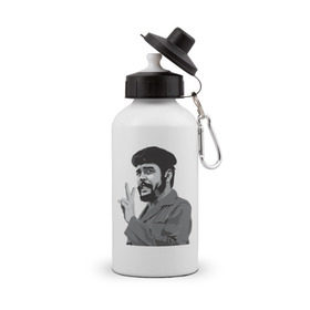 Бутылка спортивная с принтом Peace Che Guevara в Петрозаводске, металл | емкость — 500 мл, в комплекте две пластиковые крышки и карабин для крепления | че гевара