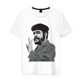 Мужская футболка хлопок с принтом Peace Che Guevara в Петрозаводске, 100% хлопок | прямой крой, круглый вырез горловины, длина до линии бедер, слегка спущенное плечо. | че гевара