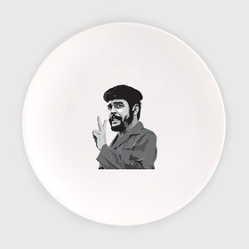 Тарелка с принтом Peace Che Guevara в Петрозаводске, фарфор | диаметр - 210 мм
диаметр для нанесения принта - 120 мм | че гевара
