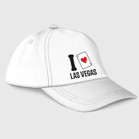 Бейсболка с принтом I Love Las Vegas в Петрозаводске, 100% хлопок | классический козырек, металлическая застежка-регулятор размера | i love | азартные игры | америка | вегас | казино | карты | колода | лас | рулетка | туз