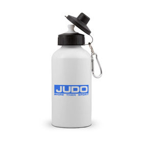 Бутылка спортивная с принтом Дзюдо больше чем в Петрозаводске, металл | емкость — 500 мл, в комплекте две пластиковые крышки и карабин для крепления | Тематика изображения на принте: дзюдо