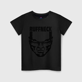 Детская футболка хлопок с принтом Ruffneck в Петрозаводске, 100% хлопок | круглый вырез горловины, полуприлегающий силуэт, длина до линии бедер | dj | ruffneck | диджей | лицо | музыка | обложка