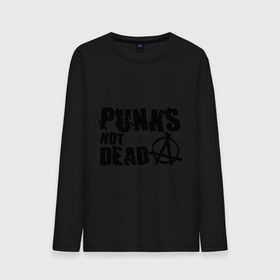 Мужской лонгслив хлопок с принтом Punks not dead (2) в Петрозаводске, 100% хлопок |  | punks | анархия | панк | панк не умрет | стиль панк