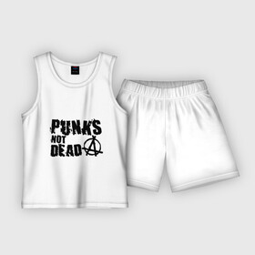 Детская пижама с шортами хлопок с принтом Punks not dead (2) в Петрозаводске,  |  | punks | анархия | панк | панк не умрет | стиль панк