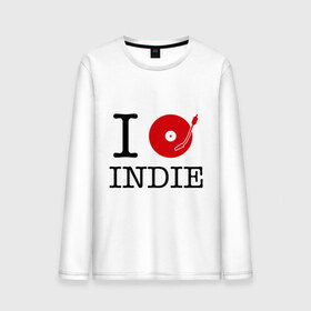 Мужской лонгслив хлопок с принтом I love Indie в Петрозаводске, 100% хлопок |  | i love | i love indie | indie | винил | виниловая пластинка | люблю indie | я люблю | я люблю indie