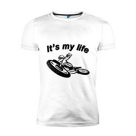 Мужская футболка премиум с принтом Speedway в Петрозаводске, 92% хлопок, 8% лайкра | приталенный силуэт, круглый вырез ворота, длина до линии бедра, короткий рукав | Тематика изображения на принте: motocycles | my life | байк | байкеры | колеса | мото | мотоцикл | мотоциклы | моя жизнь