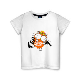 Детская футболка хлопок с принтом Хомяк гангстер в Петрозаводске, 100% хлопок | круглый вырез горловины, полуприлегающий силуэт, длина до линии бедер | gangsta | gangsta hamster | гангстер | ганста хомяк | грызуны | домашние животные | животные | хомяк | хомячок