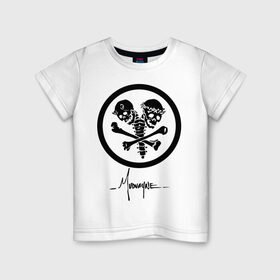 Детская футболка хлопок с принтом Mudvayne (logo) в Петрозаводске, 100% хлопок | круглый вырез горловины, полуприлегающий силуэт, длина до линии бедер | hardcore | metal | rock | метал | рок | рок группа | рок группы | рок музыка | хард